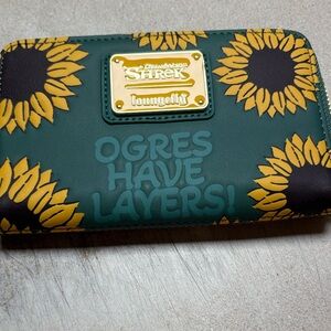 Loungefly Shrek Sunflower Card Holder - Green and Yellow